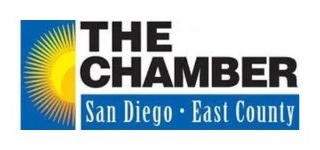 A logo of san diego chamber