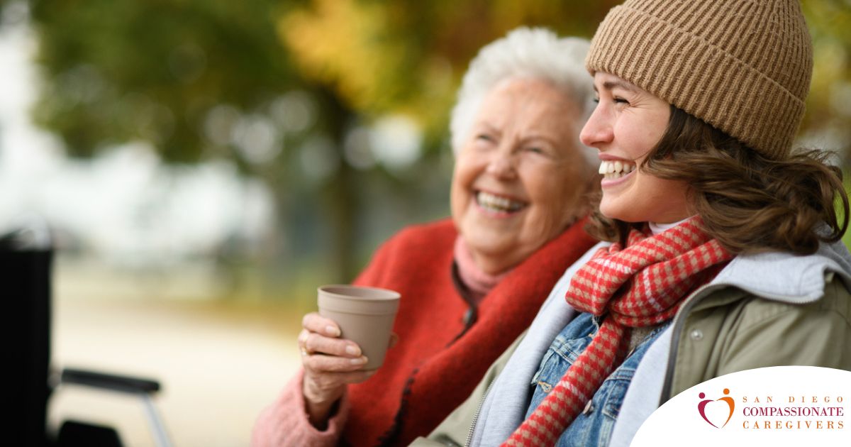 A caregiver enjoys a day of private duty care