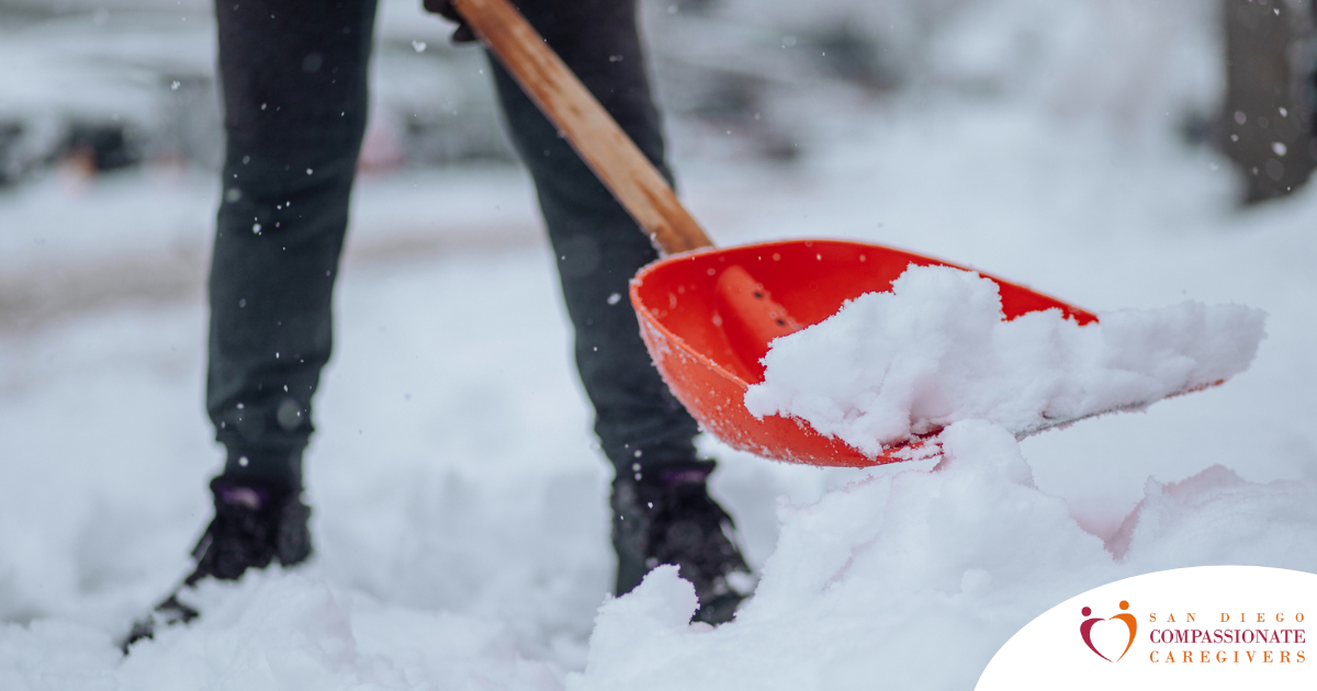Elderly Home Care Tips include preventing snow and ice buildup