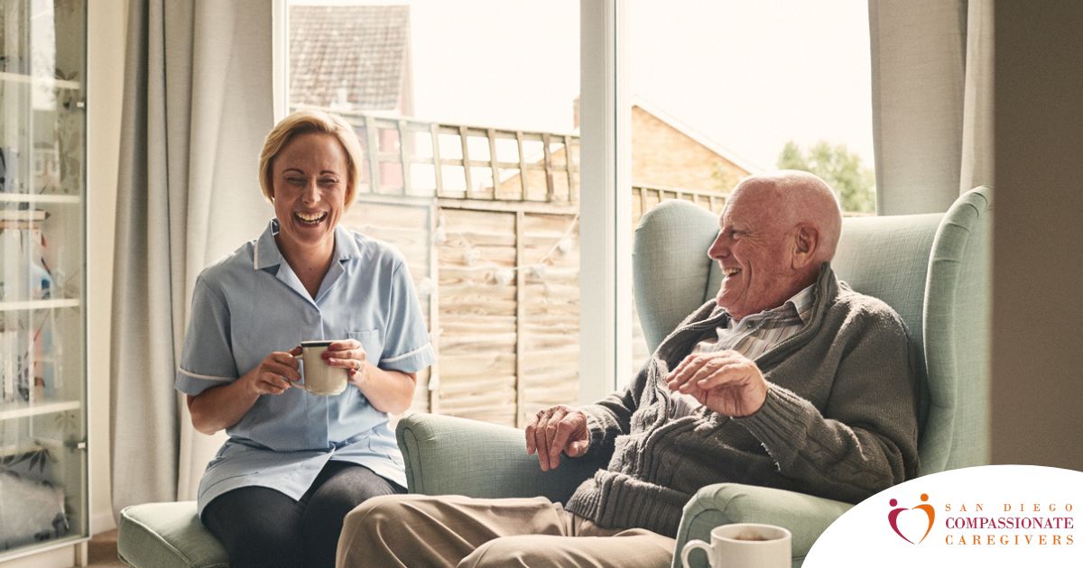 A caregiver provides Memory Care at Home to a senior